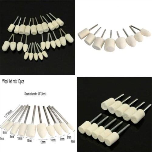 Wool Felt Mounted Polishing Buffing Wheel grinding head For Dremel Drill Rotary Tool 30mm Shank 25 pieces/set