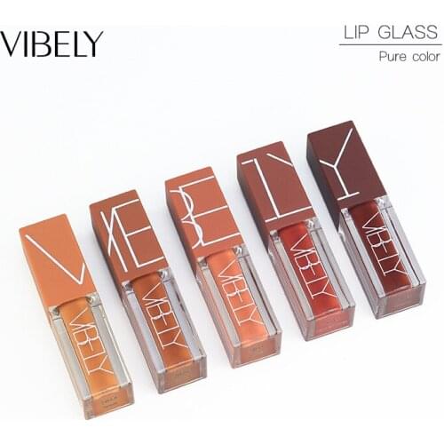Five Color Eating Native Color Pumpkin Lip Glaze Matte Mist Face Lip Color Lipstick Wholesale Makeup Cosmetic Gift for Women