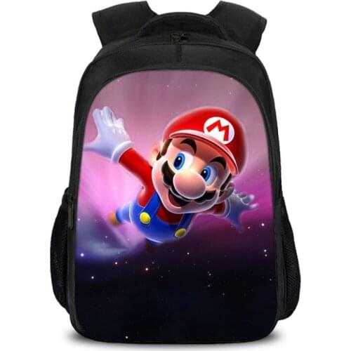 New Children School Bags Cartoon Doll Mario Printing Backpacks For Boys Girls Mario Bros Bag Students Mochilas Birthdays Gifts