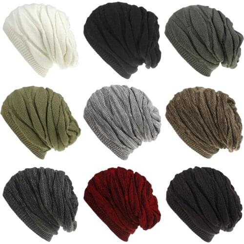 High Quality Wool Knitted Hat Men and Women The Same Warmth and Velvet Outdoor Leisure Hat Trendy Diamond Woven New Winter Hat