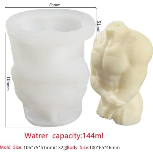 New style plump woman candle silicone mold 3D male body pregnant woman shy woman soap aroma candle mold home decoration supplies