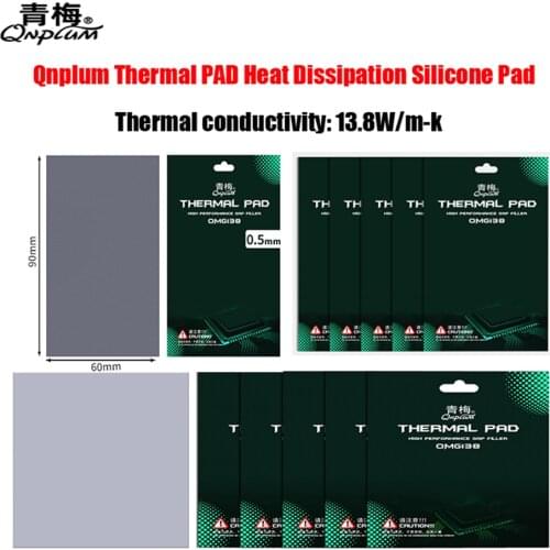 Qnplum Thermal PAD Heat Dissipation Silicone Pad 13.8 w/mk CPU/GPU Graphics Card Thermal Pad Motherboard Silicone Grease Pad