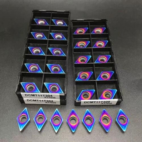High quality DCMT11T304 DCMT11T308 nano blue blade lathe turning tool for CNC carbide turning tool grooving blade DCMT