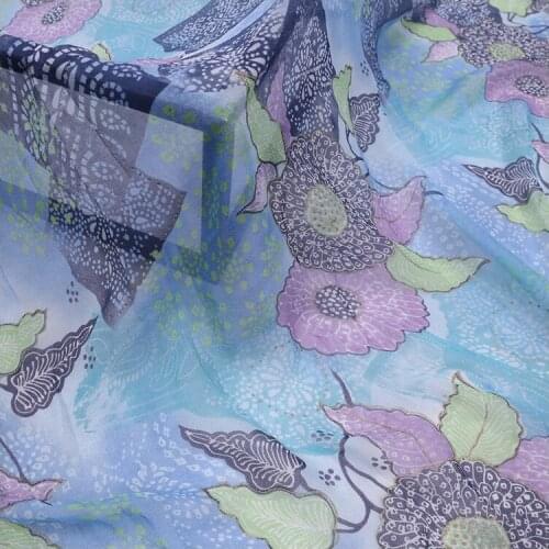 Summer Thin And Transparent Printed Silk Georgette Fabric 10mmisan Silk Georgette Dress Dress Fabric
