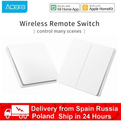 Xiaomi Aqara Smart Switch Light Remote Control Zigbee Wifi Wireless Key Wall Switch Work With Gateway For Homekit Mihome App