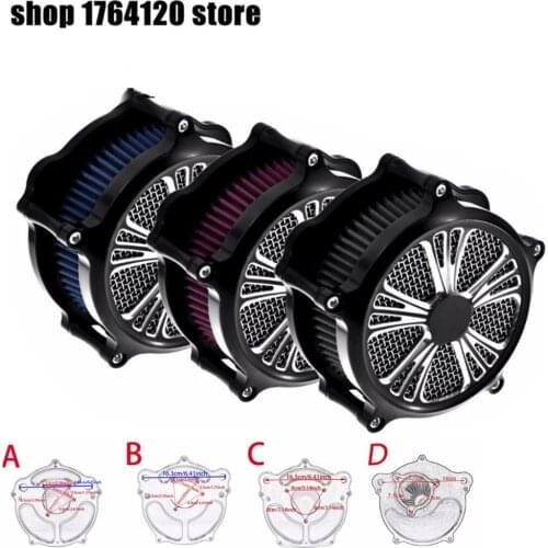 Air Cleaner Motorcycle Venturi Air Filter Cut Kit For Harley Sportster XL 91-17 Dyna 00-17 Softail 00-18 Touring 00-18