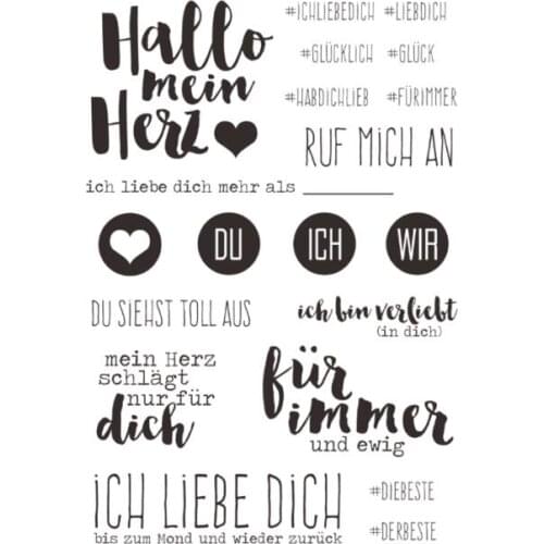 WIR German stamp Transparent Clear Silicone Stamp Seal DIY Scrapbooking photo Album Decorative