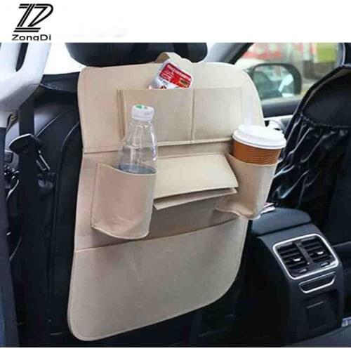ZD Car Accessories For VW Passat B5 B6 Polo Golf 4 5 6 7 Chevrolet Cruze Lada Granta RAM Rear Seat Back Hanging Organizer Bag