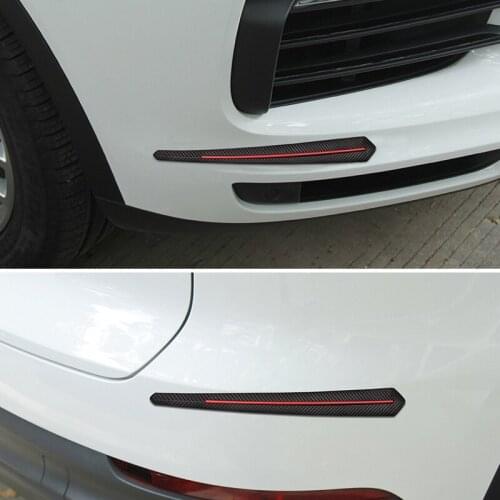 2PCS Car Bumper Anti-Collision Protector Strips Car Front/Rear Edge Corner Guard Scratch Protection Car Decoration Strip