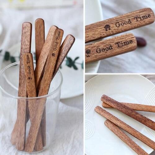 50%HOT10Pcs Coffee Stirrer Reusable Multifunctional Wood Convenient Stirring Stick Mudder for Kitchen