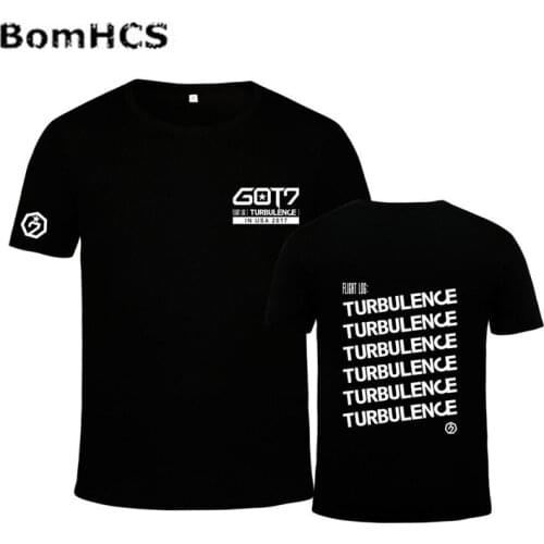 BomHCS Kpop GOT7 Cotton T-shirt Second Regular Albums TURBULENCE Fans Support Short Sleeve Tee Shirt Tops