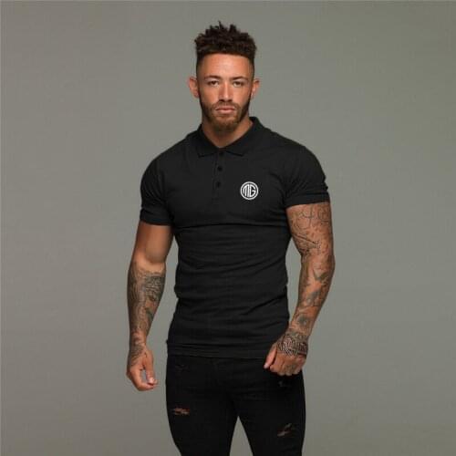 Brand Casual Fitness Fashion Polo Shirt New Mens Short Sleeve Polo Shirts Cotton Mens Shirts Clothing Trend Sport Polo Shirts