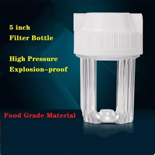 5 Inch Transparent Filter Bottle 1/4'' 1/2'' Pre-filter Water Purifier Accessory Flask Element Cartridge Reverse Osmosis Tool