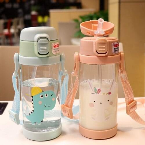 Baby Kids Lovely Zoo Cartoon Animal Straw Cup Water Bottle Non-toxic BPA Free Drinking Cups For Kids Children Water Bottles