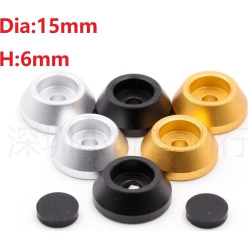 Dia15*H6 Power Amplifier Feet DIY Case Accessories Silver Black And Gold Optional