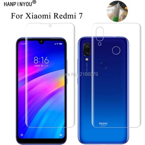 For Xiaomi Redmi 7 6.26" Soft TPU Front Back Full Cover Screen Protector Transparent Protective Film +Tools (Not Tempered Glass)