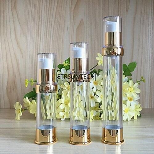 100pcs 15/20/30ml Travel Empty Spray Cosmetic Vacuum Lotion Bottles Airless Bottle Pump Fashion F2302