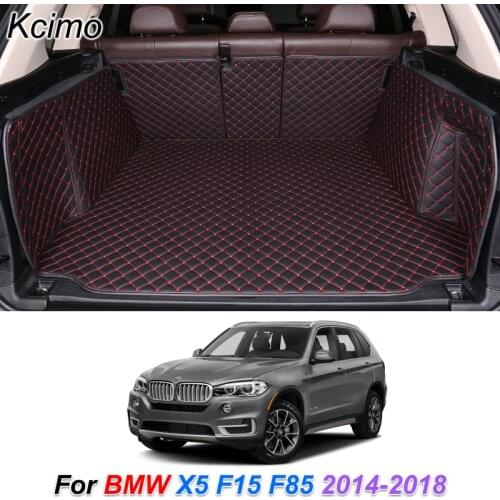 Leather Car Trunk Mat For BMW X5 F15 F85 2014-2018 Cargo Liner Trunk Floor Pad Carpet Car Accessories