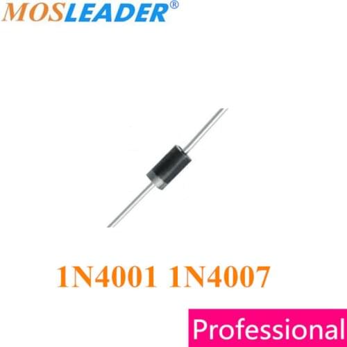 Mosleader 1N4001 1N4007 DO41 1000PCS 45MM DIP 1A 50V 1A 1000V Without tape High quality