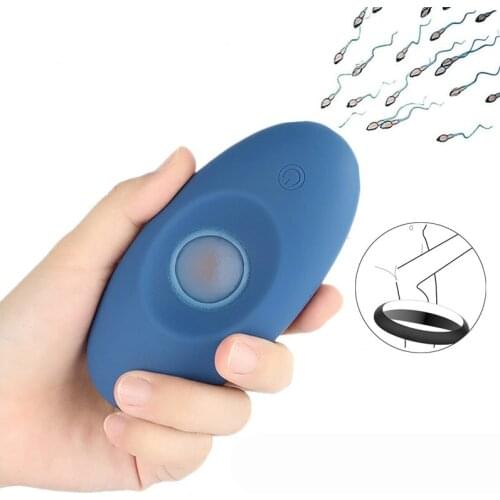 Male Vibrator Scrotum Testis Massage Delay Ejaculation Penis Erection Vibration Ring Adult Product Sex Toys For Men Masturbators