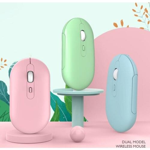 Bluetooth 5.1 Mouse 2.4G Dual Mode Wireless Computer Mice Rechargeable Silent Slim USB Mause For Ipad Tablet Laptop PC Gamer