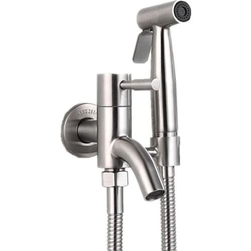 304 stainless steel bidet mixer taps set,bidet nozzle clean women Buttocks,bathroom Toilet Pressurized bidet faucet,J17617