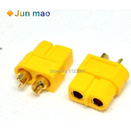 10PCS (5 Pairs) XT60 Yellow Battery Connector Set 4.5mm Male Female Gold Plated Banana Plug Connectors Plugs For RC Lipo Battery