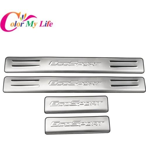 Car Door Sill Plate for Ford Ecosport 2012 - 2017 Stainless Steel Car Interior Door Scuff Plates Cover for Ecosport Refit Parts