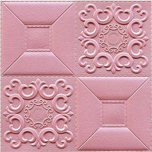 3D Stereo Wall Stickers Square Shape Foam Self-adhesive Waterproof Wallpaper Home Decoration TV Bedroom Background Wholesale New