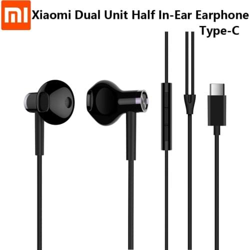 Xiaomi Mi Earphones Dual Units Half Type-C Wire Control In-Ear Earbuds