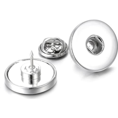 New Snap Buttons Brooches Cufflinks Scarf Buckle Pins Brooch Fit DIY 18mm Snap Button Jewelry for Women Weddings Brooches Pins