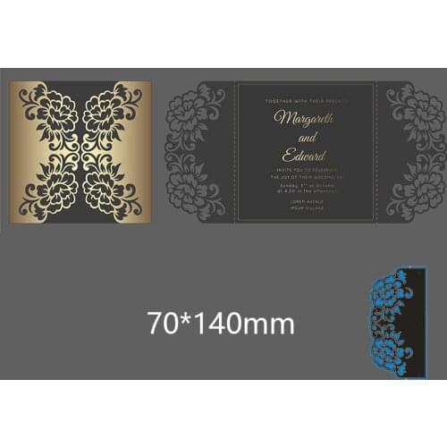 New Metal Cutting Dies Lace Card For Card DIY Scrapbooking stencil Paper Craft Album template Dies 70*140mm
