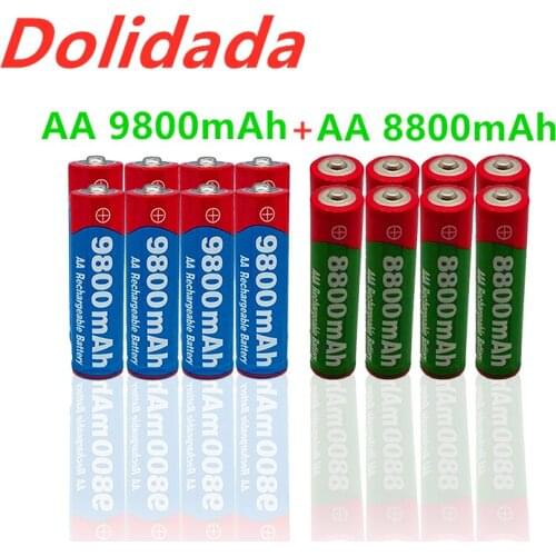 New 1.5V AA 9800 mAh+1.5V AAA 8800 mAh Alkaline1.5V Rechargeable Battery For Clock Toys Camera battery