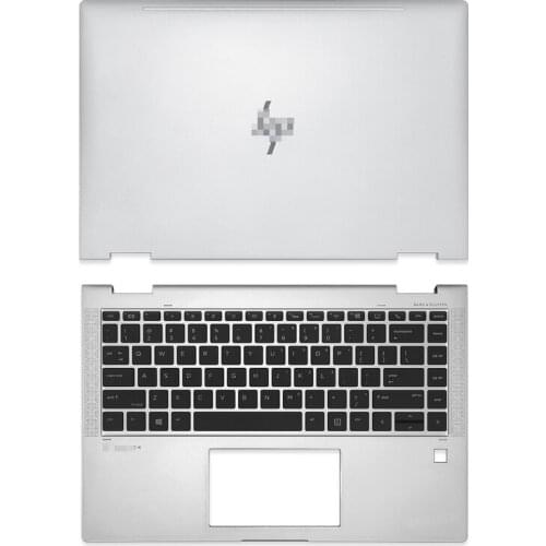 NEW Laptop For HP Exiltebook X360 1040 G5 G6 Series Top Back Cover/Palmrest Upper Case With Keyboard Silver