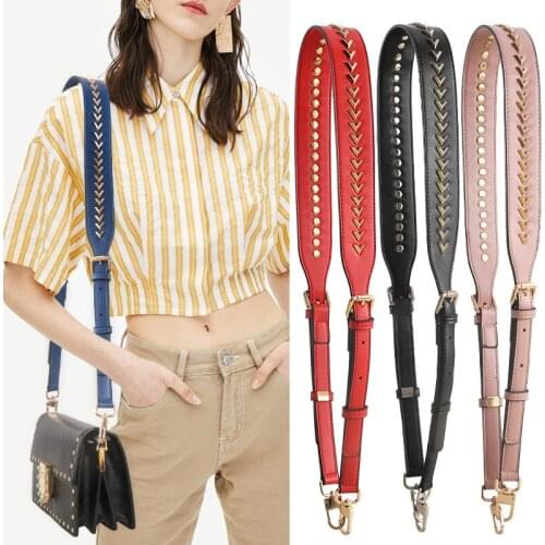 NEW Leather Bag Strap Handbag Belt Wide Shoulder Bag Strap Replacement Strap Accessory Bag Part Adjustable Belt For Bags
