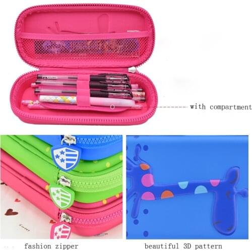 Custom portable carrying EVA with compartments fancy multipurpose set pencil box