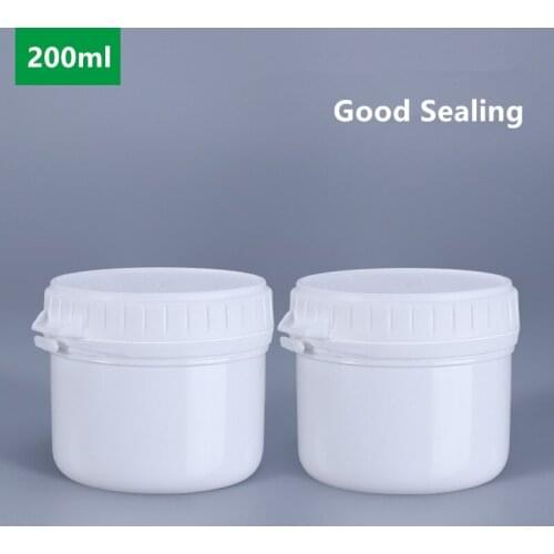Empty 200ml Plastic Jar with Inner Cover for Honey Candy Cream Paint Food Grade Container Leakproof Round Bottle 10PCS