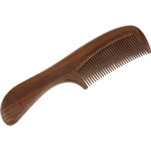 Handmade Natural Aromatic Scent Green Sandalwood Comb Pocket Comb Beard & Mustache Comb No Static 6.3
