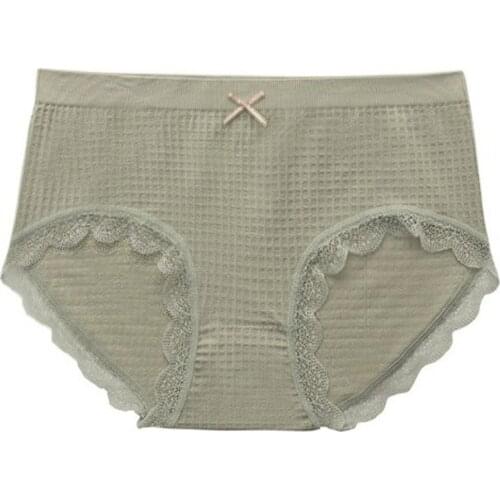 Plus Size Seamless Panties for Women Sexy Lace Bow Traceless Female Underwear High Waist Panties Large Sizes Womens Briefs 2021