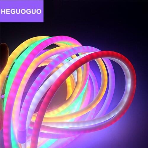 DC 12V Multi color Neon Strip 360 Round Flexible Neon Light Tube Rope Indoor Outdoor Waterproof IP65 Lighting With Power Supply