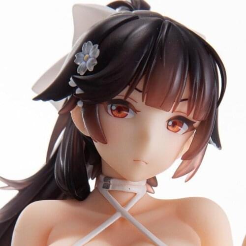 Rhapsody ver of Kaohsiung Beach on Blue Route. Boxed hand-made model of beautiful girl kneeling position animefigure sexy