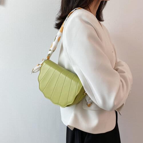 Shoulder Bag Female Underarm Crossbody Bag Women Handbag Purse Chain Women Bag Ribbon Fashion Backpack 2021 PU Leather Saddle