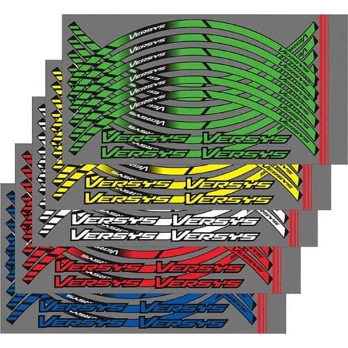 12 Strips Motorcycle Reflective Decals Accessories Rim Stickers Decoration Protection Rim Sticker For Kawasaki VERSYS versys