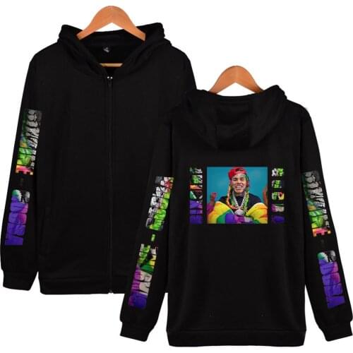 6IX9INE GOOBA Zipper Hoodies Sweatshirt Album Hip Pop Rapper Fashion Pullover Autumn Hooded Men/women Casual Kpop Harajuku Tops