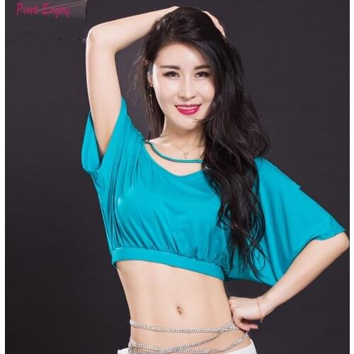 Adult Sexy Modal Belly Dance Tops Shirt Costumes for Women Bellydance Indian Dancing Clothes Dancer Wear