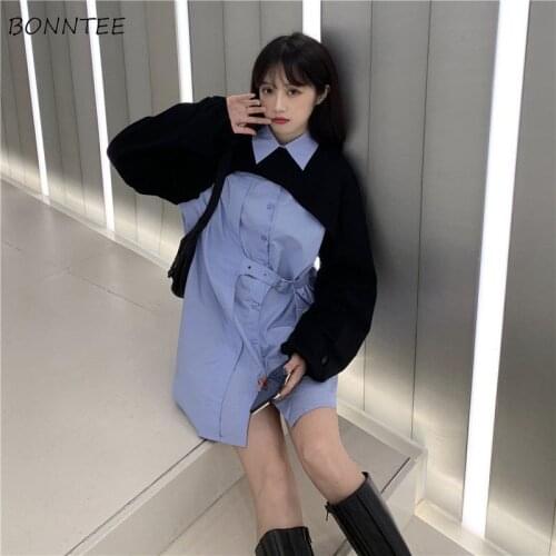 Two Pieces Women Sets Solid Crop Top and Mini Bottom Sashes Korean Style Chic Trendy Popular College Female Clothing Spring Ins