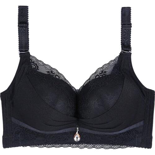 Double size Sexy Lace Bra Underwear Comfortable Breathable gather breast super Push Up Brassiere big size deep u bralette