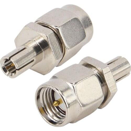 100 Pieces SMA - TS9 Connector SMA Male to TS9 Male Plug RF Coax Adapter Connector Nickelplated
