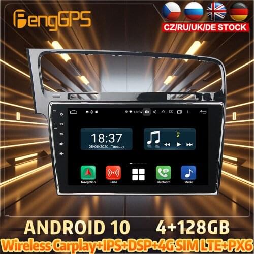 128G Android10 PX6 DSP For Volkswagen Golf 7 2013 Car DVD GPS Navigation Auto Radio Stereo Video Multifunction CarPlay HeadUnit