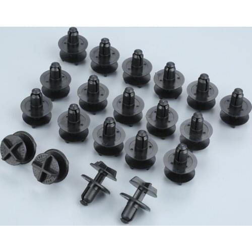 20Pcs Car Bumper Tank Engine Cover Fender Plastic Fasteners Clip 9mm Hole Retainers Battery Cover Cowl Panel Clip For Land Rover